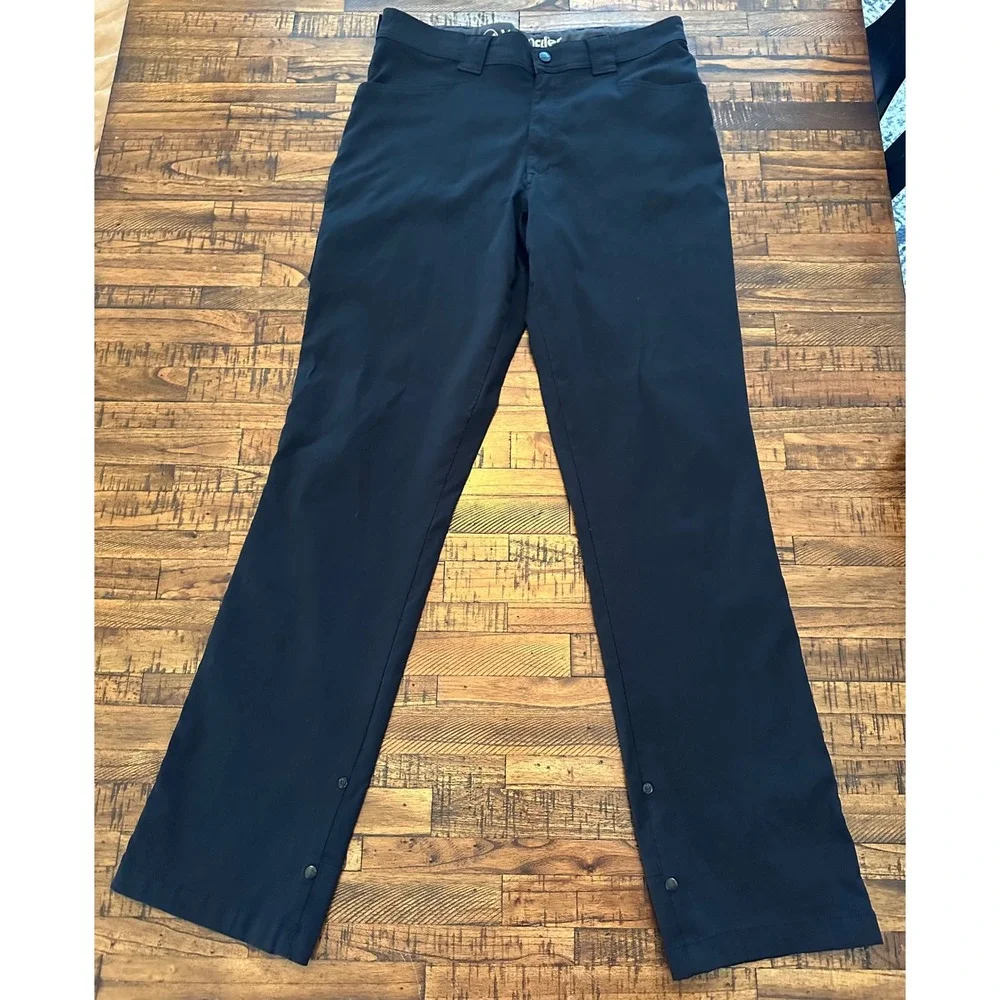 Wrangler Outdoor Series Pants 34x34 Black Nylon Spandex Stretch Cargo Utility